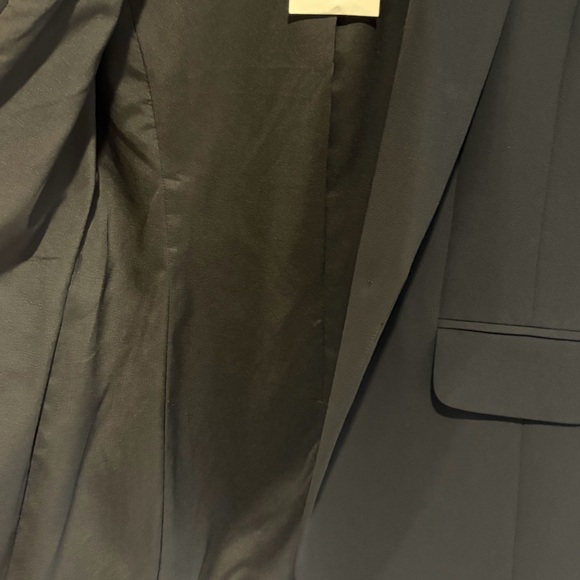 HALOGEN NORDSTROM NWT Black Single Button Long Length Blazer 4 - Picture 4 of 6